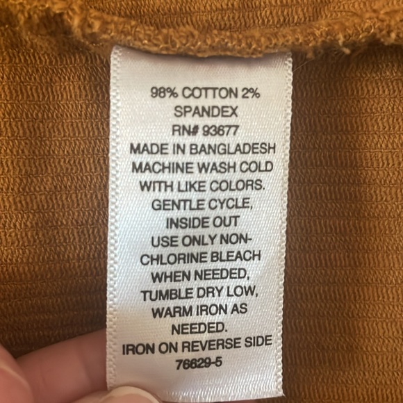 Medium corduroy russet long jacket 26inch long, women’s jacket, St.John’s Bay - Picture 10 of 10